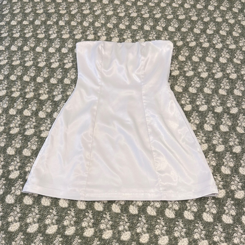 White Strapless Dress